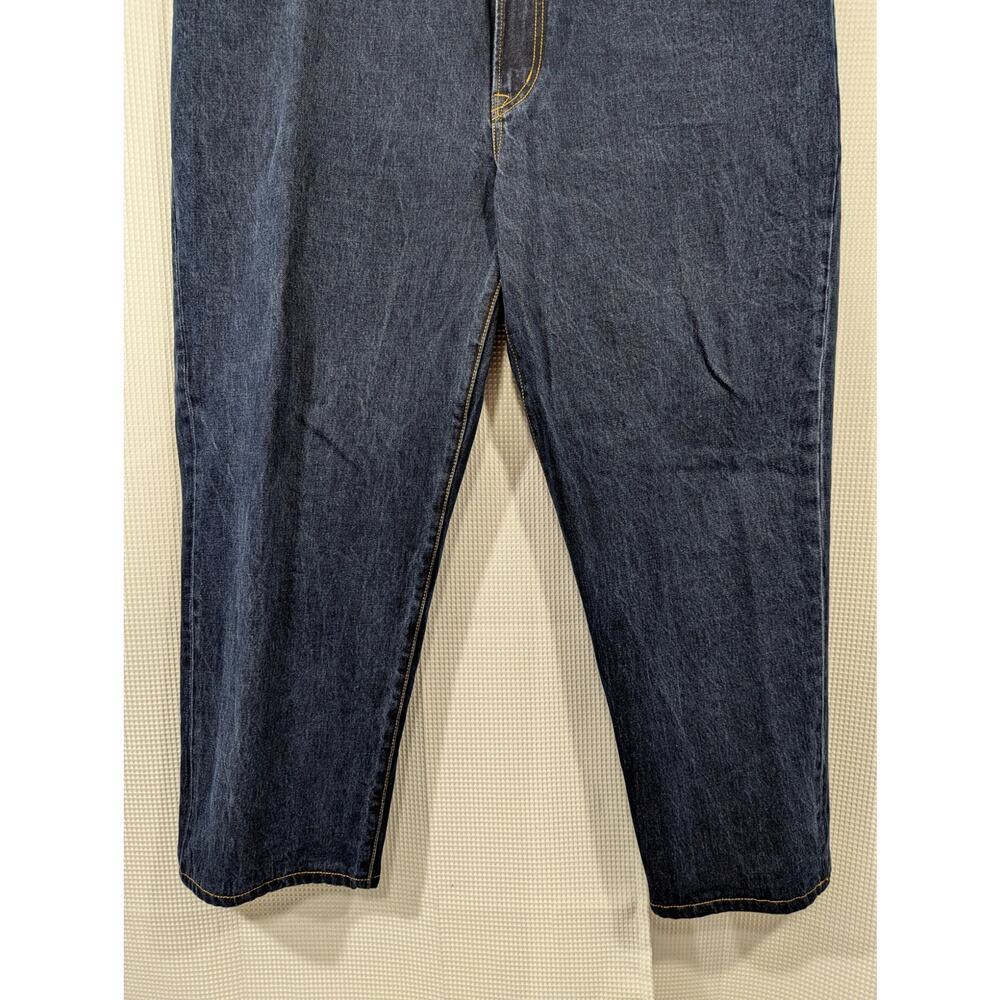 LANDS' END! CLASSIC FIT STRAIGHT LEG 5 POCKET BLUE DENIM MENS JEANS PANTS! SZ 44 - Picture 6 of 13
